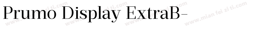 Prumo Display ExtraB字体转换